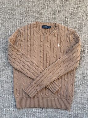 Polo by Ralph Lauren Women's Cable Crewneck Sweater - Camel/Tan